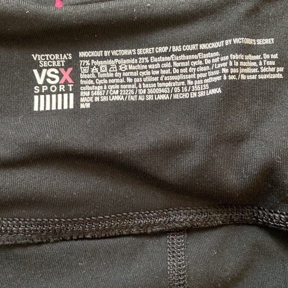 Victoria’s Secret VSX Sport Crop Active leggings Size Med - Picture 3 of 4